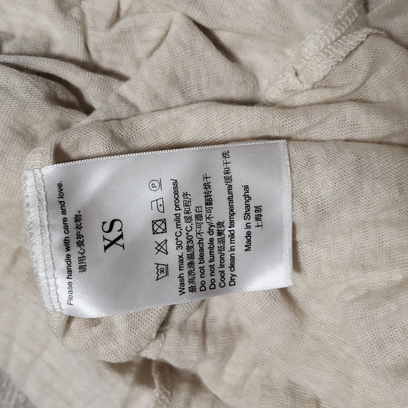 Cream Wrap Dress - Picture 3 of 4